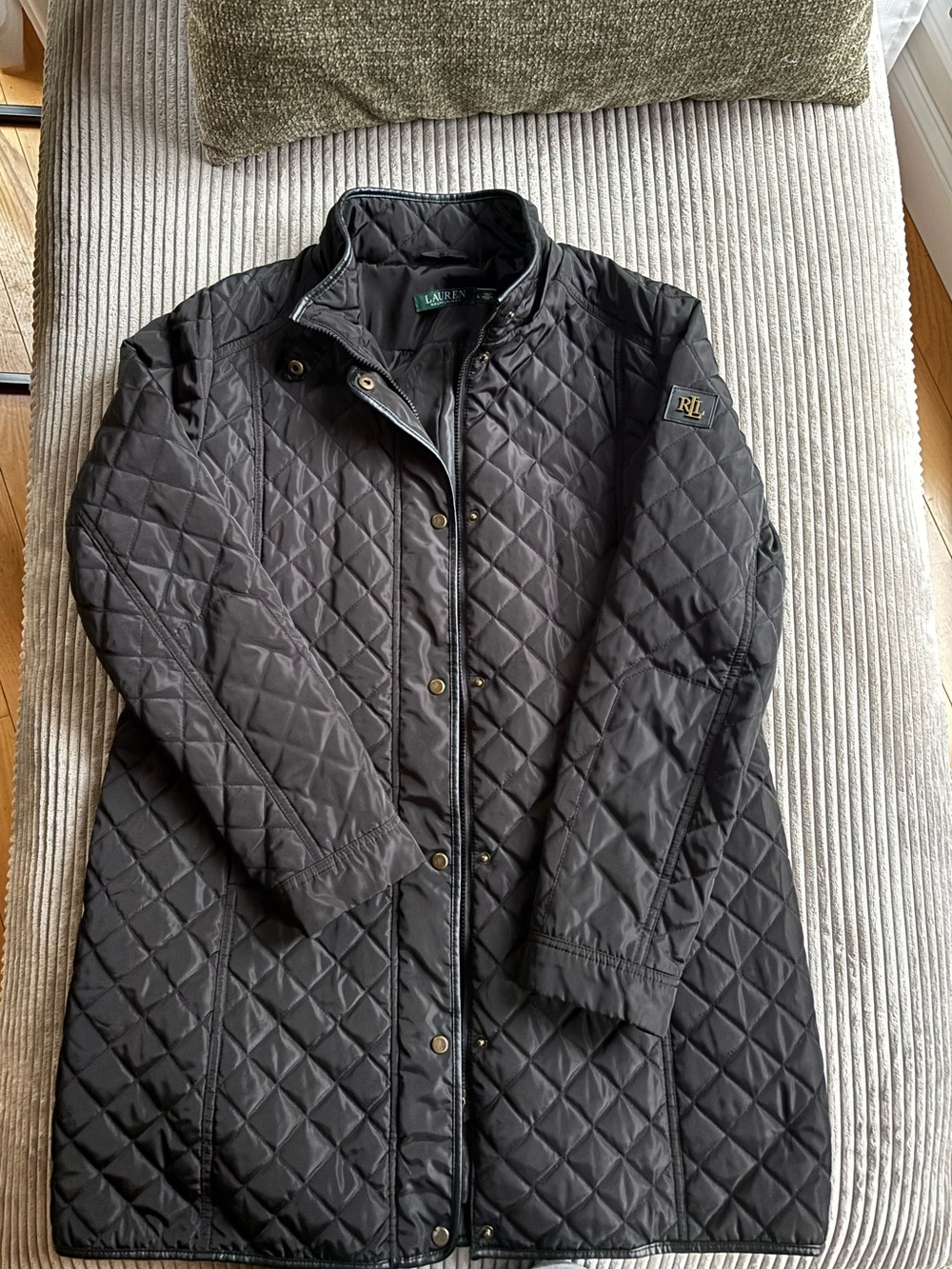 Ralph Lauren Black Quilted Long Puffer Coat